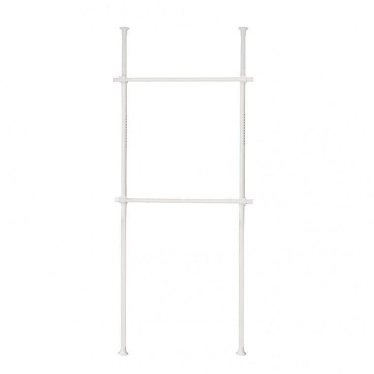 행거 드레스룸 옷걸이 기둥 행거 흰색 2단 280cm