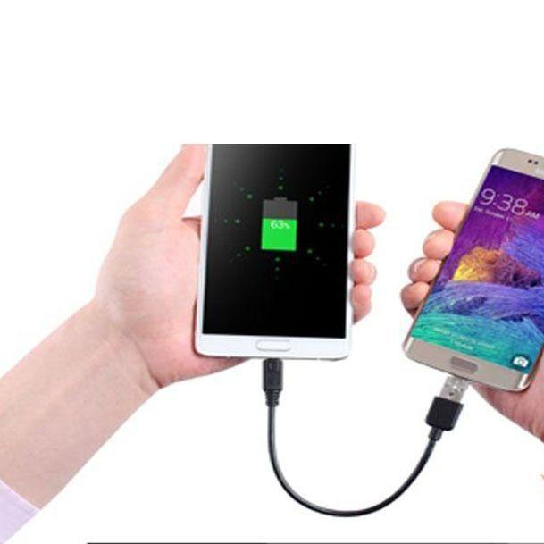 충전 케이블 USB2.0 마이크로5핀 2in1 0.2m 블랙