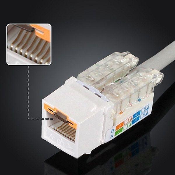 인터넷 보안 키스톤잭 CAT5E UTP 기밀 해킹 유출 방지