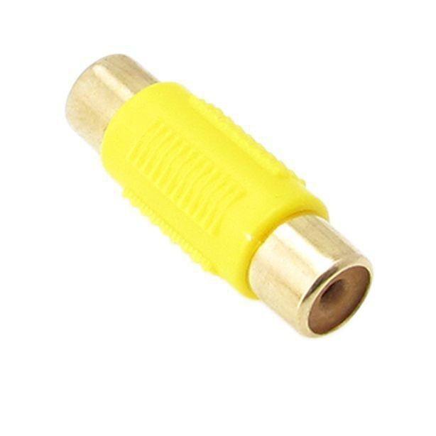 NETmate RCA F F 연장 젠더 옐로우 낱개