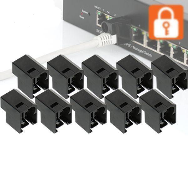 넷메이트 2001B 랜 RJ45 케이블 잠금장치 블랙 10개