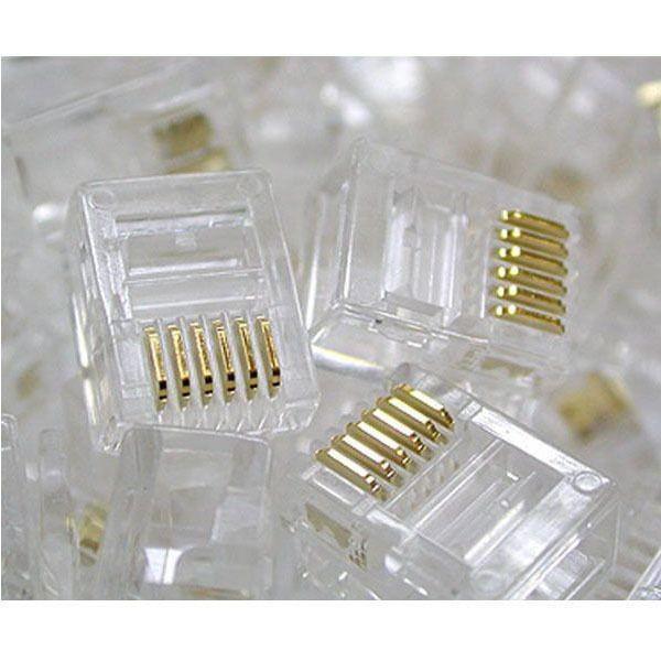 PLUG MASTER 6P6C RJ-12 플러그 100개 랜선 소켓 잭