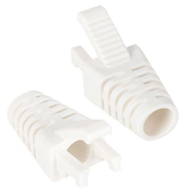 RJ 45 락 Lock 부트6파이 화이트 100개