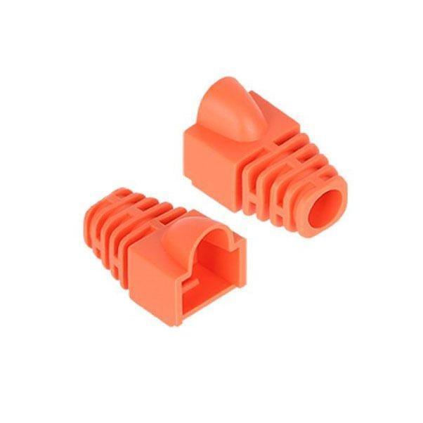 PLUG MASTER RJ 45 CAT 6 통부트 오렌지 100개