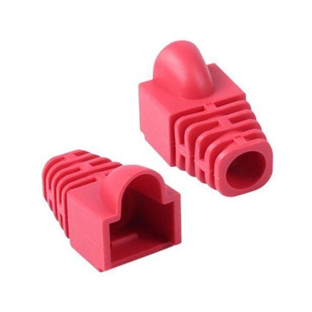 RJ 45 CAT 6 통부트 7파이 레드 100개