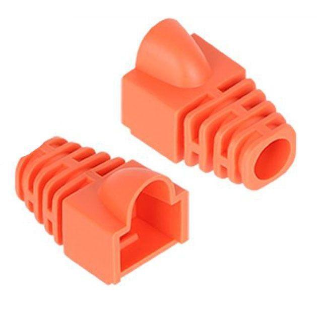 PLUG MASTER RJ 45 CAT 6 통부트7파이 오렌지 낱개