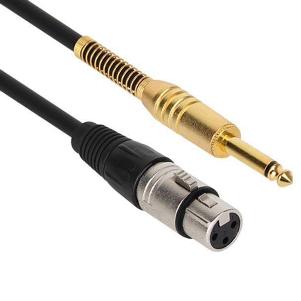 NETmate XLR 캐논F TS5 5 Mono 마이크 케이블 3m