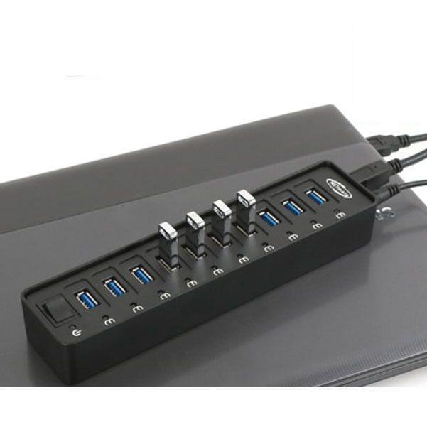 USB3 0 10포트 유전원 허브 12V3A 전원 아답터 포함