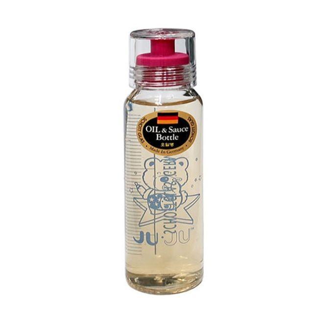 쇼트글라스 오일병 기름병 양념통 소스병 핑크 250ML