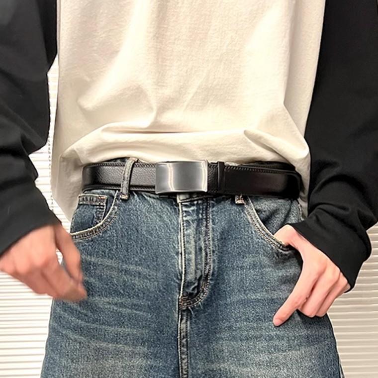 남성 가죽 벨트 패션 정장 벨트 허리띠 캐주얼 버클