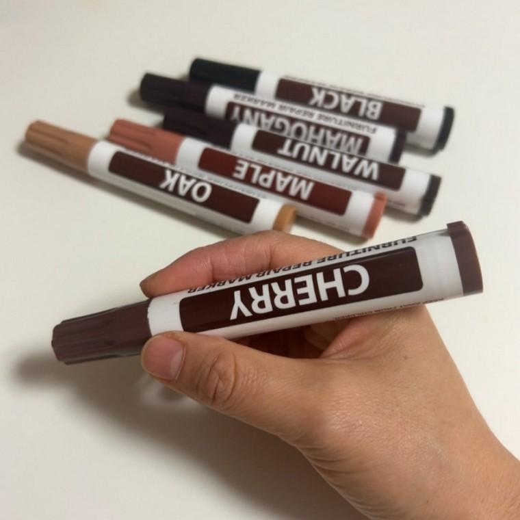 6색 가구 흠집제거 마카펜 복원 보수 마커펜