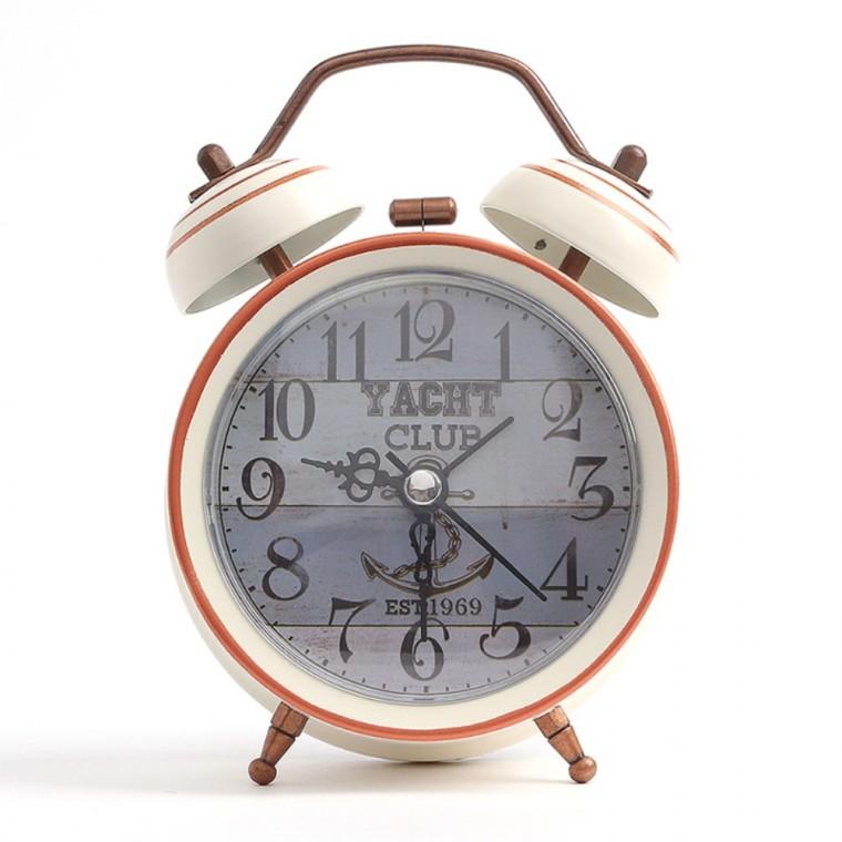 비타리토 앤틱 해머벨 아날로그 탁상시계 닻 화이트