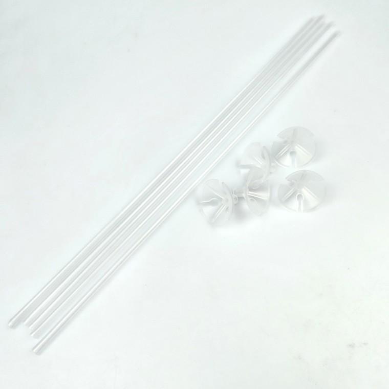 투명 풍선 막대 10P 풍선 스틱 막대기 40cm