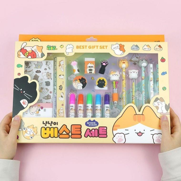 냥냥이 베스트 문구세트 어린이 단체 학원 학교 선물
