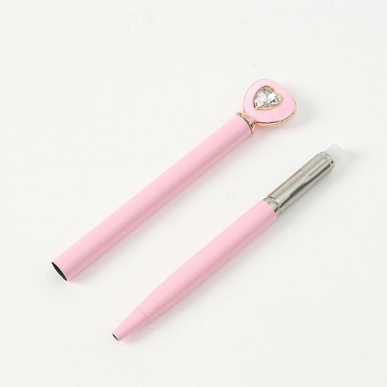 볼펜 유성 핑크 하트