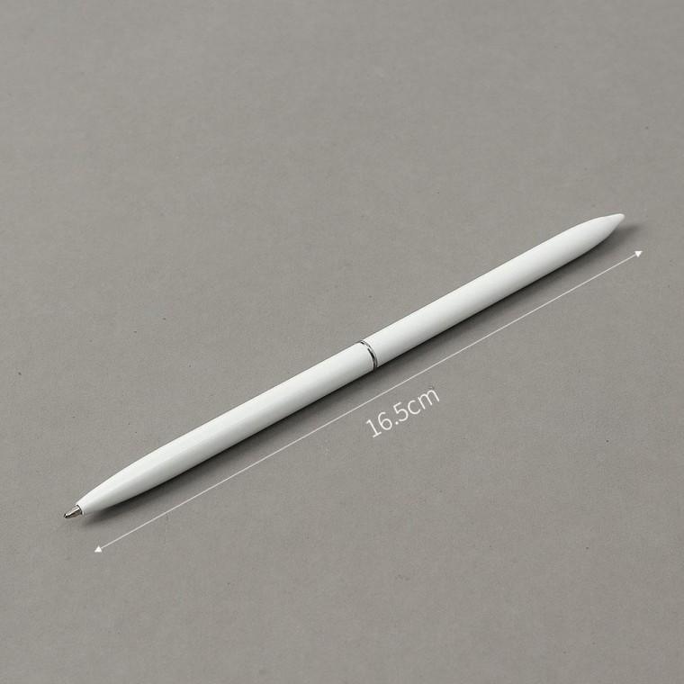 검정볼펜 슬림한 볼펜 유성 1.0mm 화이트