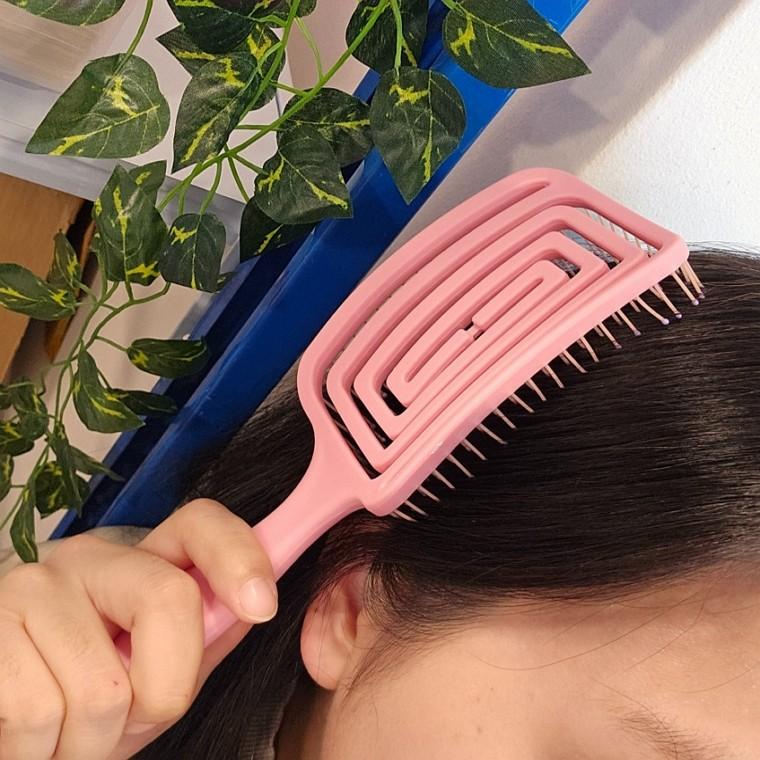 핑크 갈비빗 두피 마사지빗