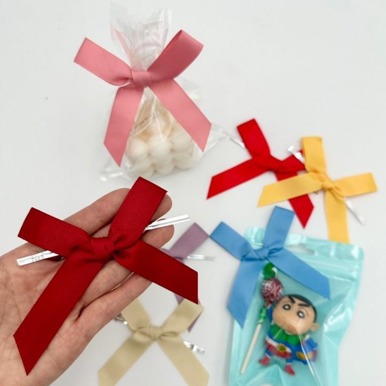 완성 리본 철사끈 리본빵끈 선물포장 공예소품 (10P세트)