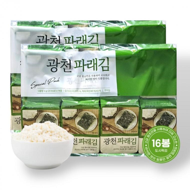 광천김 16봉 광천도시락김 4g 선물김 도시락김