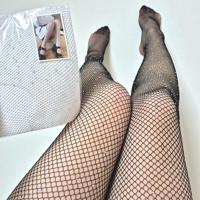 큐빅 펄 글리터 스타킹 망사 그물 팬티스타킹 화려한스타킹