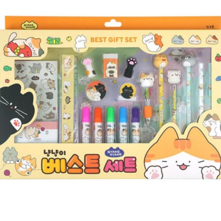 문구세트 학용품 신학기 입학 준비물 냥냥이 1개