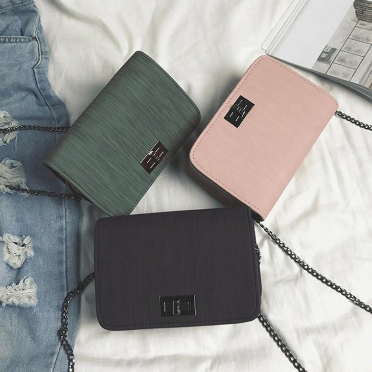 캐주얼 데일리 스퀘어 체인 미니 크로스백