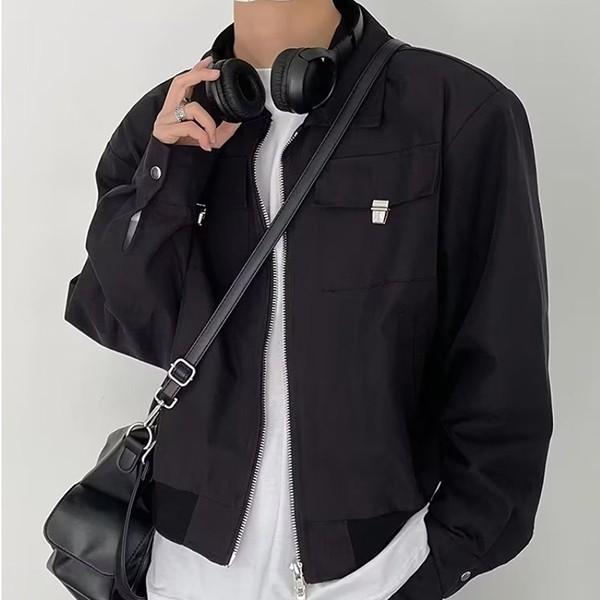 2컬러 베이직 집업 점퍼 포켓 데일리 남성 자켓 IS-JK51