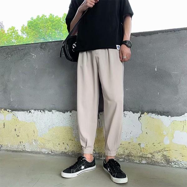 2컬러 남성 허리밴딩 기본 조거 슬랙스 팬츠 IS-PA09