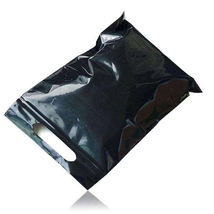검정 질긴 PE 지퍼형 팬시봉투 20cmX25cm +5cm 200매