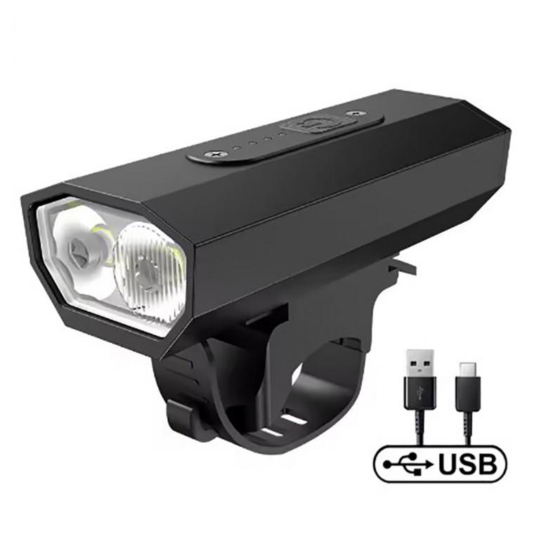XML6 x2Ea LED 충전식 자전거 안전등 랜턴 전조등 BK08 자전거라이트