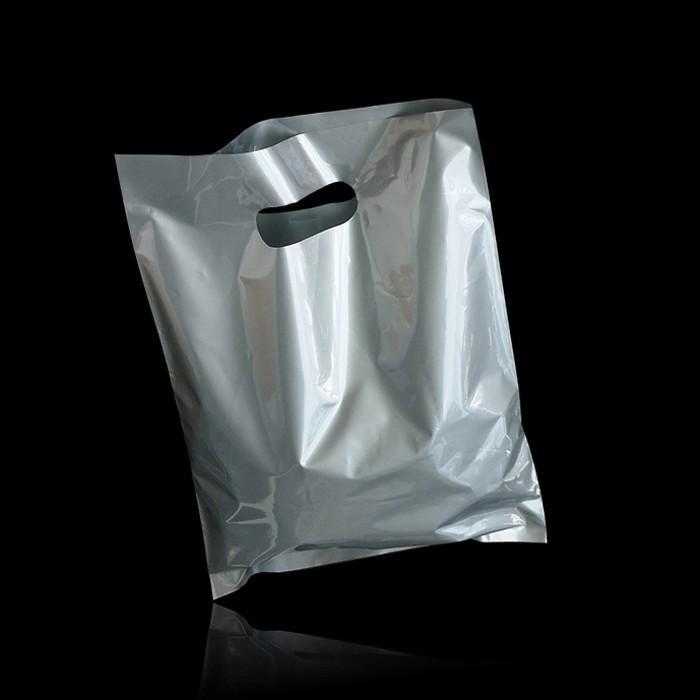 질긴 실버 PE 링봉투 팬시 쇼핑백 30cmX40cm 50매