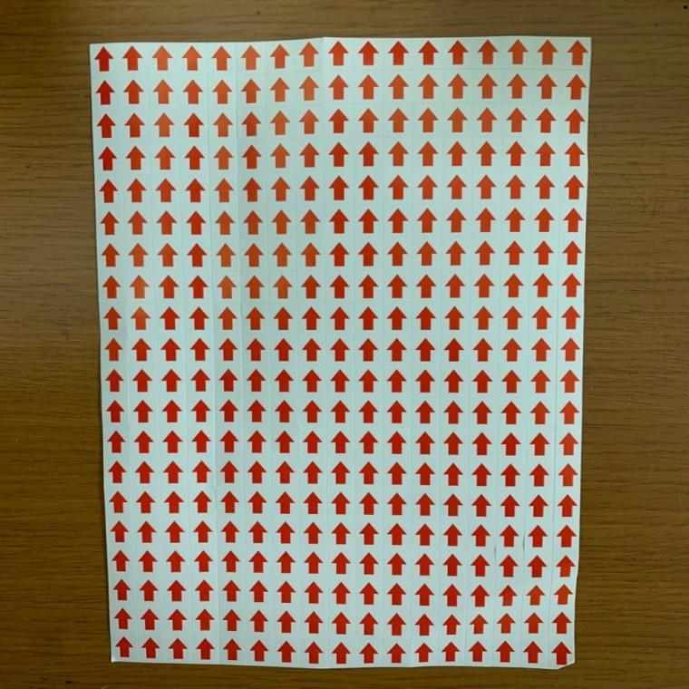 불량 강조표시 화살표스티커 340개 (9x12mm) 체크 다꾸 입주 사전점검