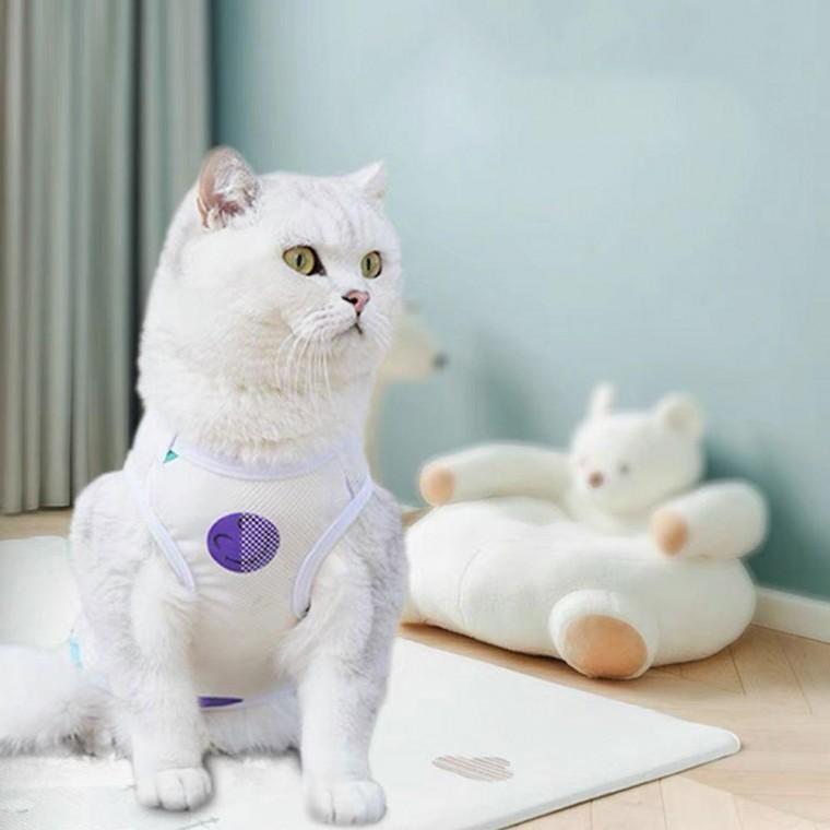 반려동물 여름 고양이 티셔츠 강아지 메쉬 나시 L