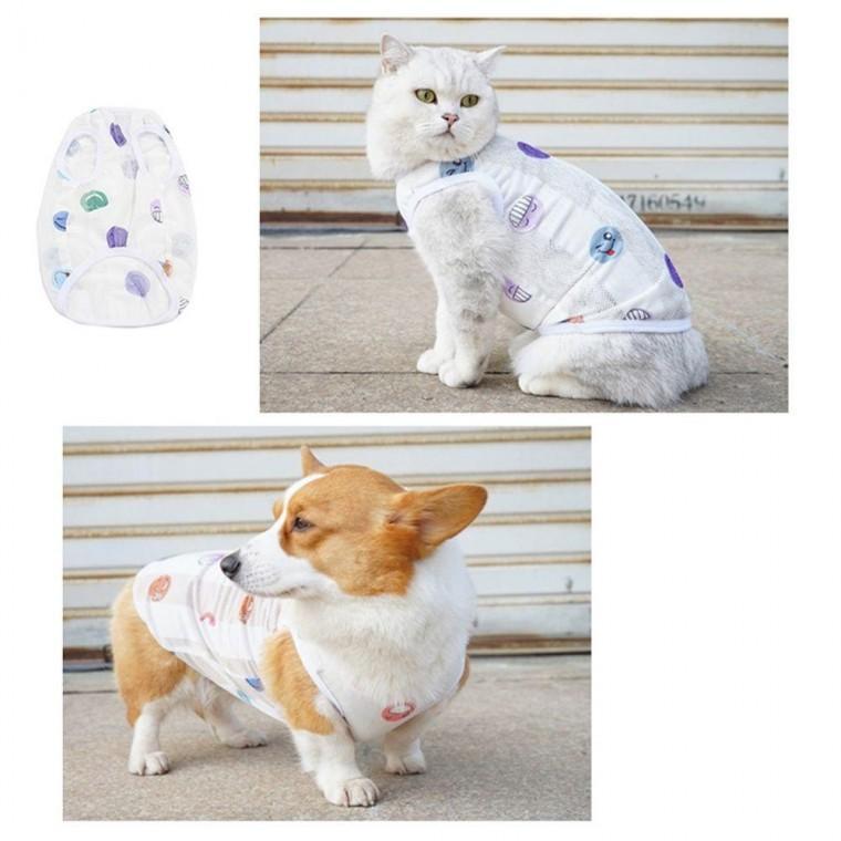 반려동물 여름 고양이 티셔츠 강아지 메쉬 나시 4XL