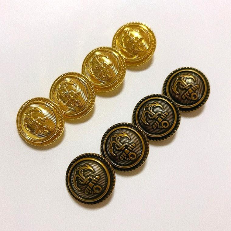25mm 교복 코트 정장 빈티지단추 금장 부자재 4p