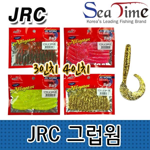 S 씨타임 JRC 그럽웜 3 4 인치 광어 우럭 바다 루어