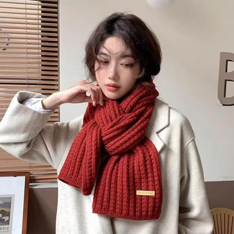 여성 베이직 니트 머플러 데일리 목도리