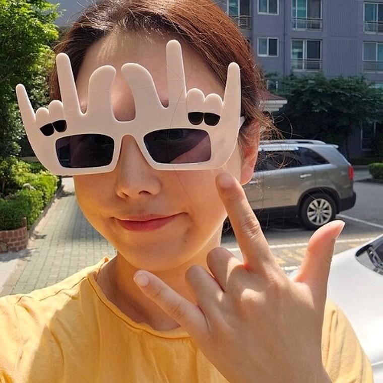 힙합 멋쟁이 피스 선글라스 파티안경 사진 촬영소품