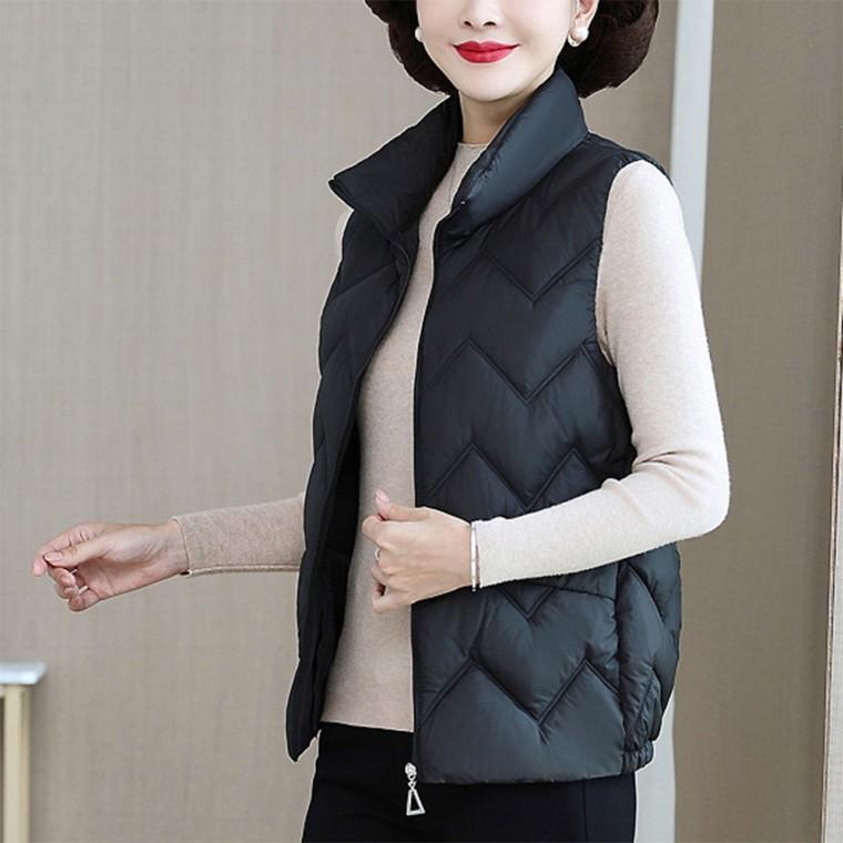 겨울 따뜻한 베스트 여성 경량 패딩 조끼 겨울 방한