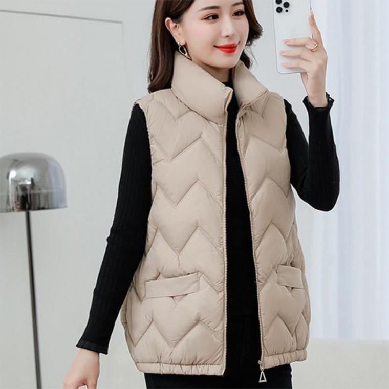 따뜻한 보온 경량 패딩조끼 프리미엄 여성 방한코트
