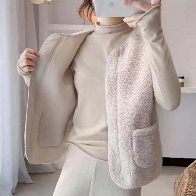 후리스 뽀글이 여성 조끼 캐주얼 따뜻한 느낌 초경량