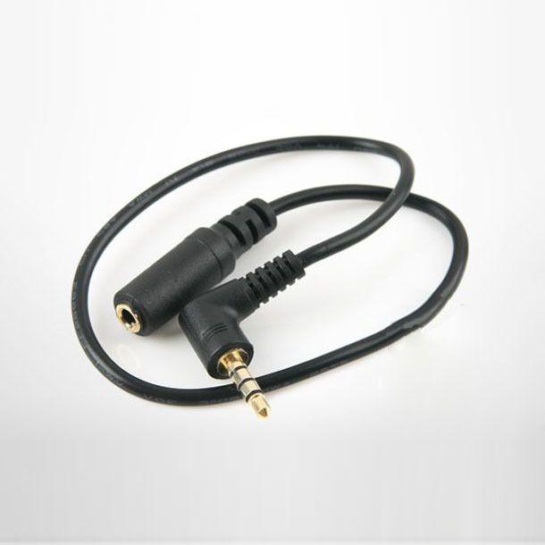 Coms 스테레오 케이블 30cm 3.5파이 4극 연장 꺾임형