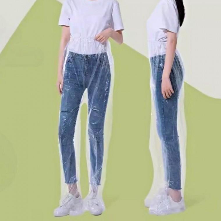 [지앤지] 우비바지 방수팬츠 하반신 보호 일회용팬츠 투명 신발커버 비닐