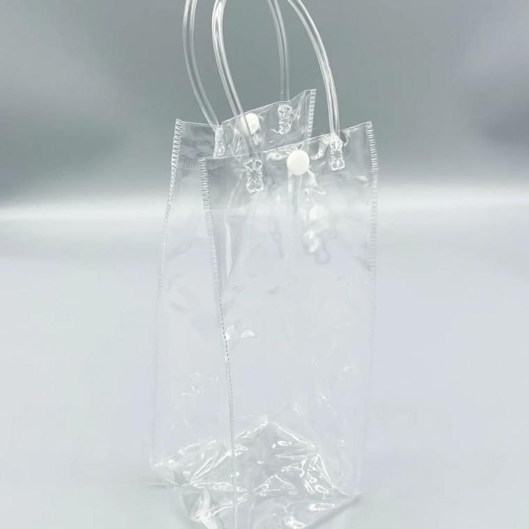 PVC 투명 간식 답례품 꽃 와인 구디백 포장백 10x25