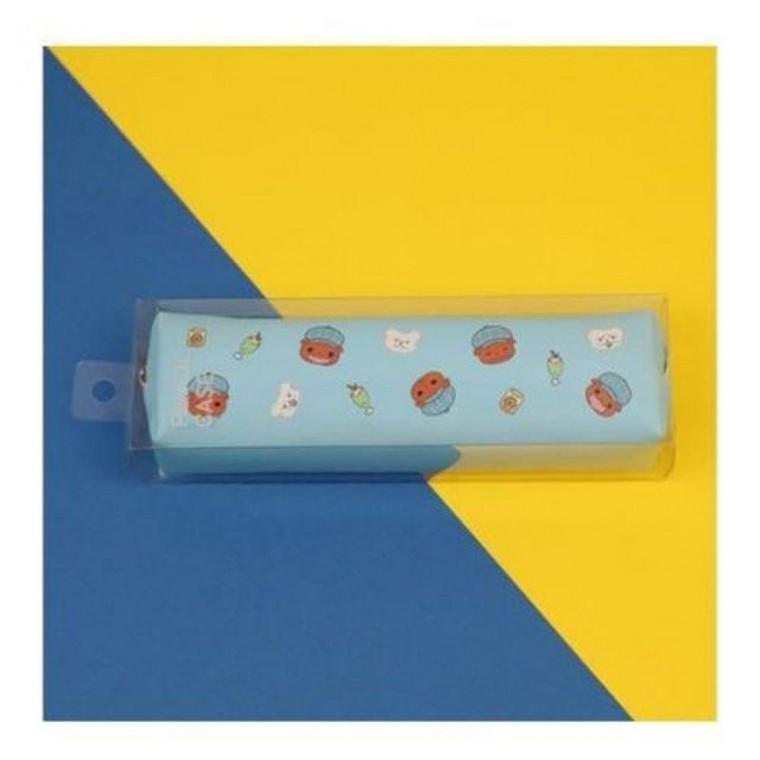 캐릭터 봉제필통 엉덩이탐정 PU필통(브라운)
