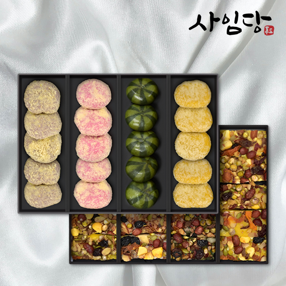 [사임당] 26설 떡선물세트 떡국 찹쌀떡 송편 7종모음전(보자기)
