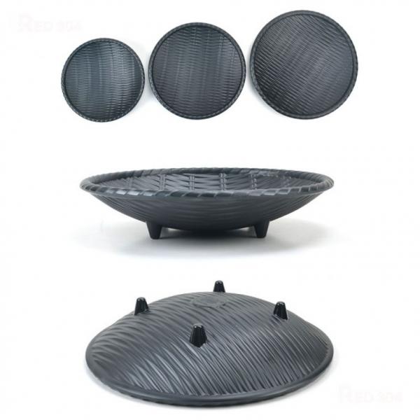 멜라민 한식 원형 반찬 접시 파전 부침개 과일 야채 샐러드 접시 지름 24cm 28cm 31.7cm