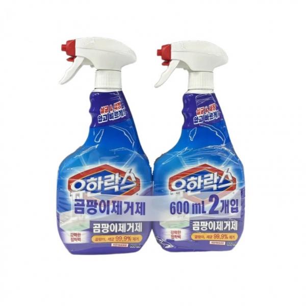 유한락스 곰팡이제거제 600ml+600ml 살균 세정이 편한 세정제