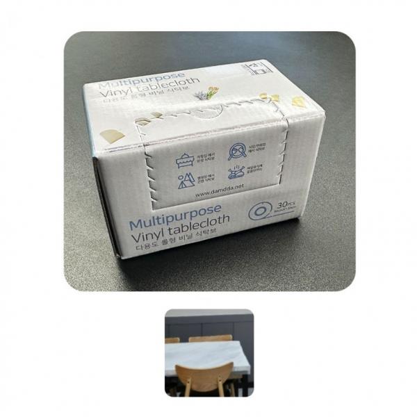 담다 국산 가정용 비닐 식탁보 롤형 30매 일회용 테이블보 식당 간편한 밥상치우기