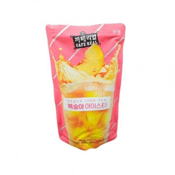 카페리얼 복숭아 아이스티 230ml x 10개입 파우치 음료